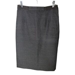 JIGSAW Australia Black & White Textured Knit Pencil Skirt Size 8 Professional